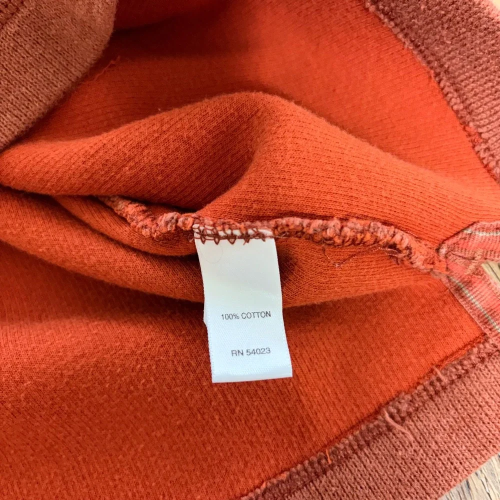 Banana Republic Mens‎ L Burnt Orange Cotton Stripe Crewneck Sweater Skater y2k
